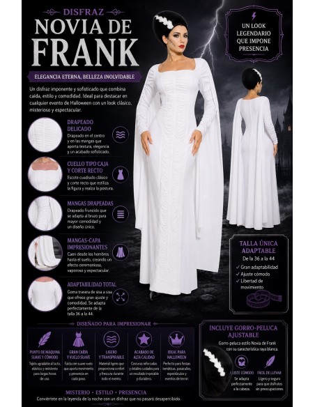 Costume da sposa mostro Frank taglia M nuovo | Costumi per adulti Il Re del Carnevale